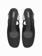 BUCKLE SLINGBACK CHUNKY HEELS