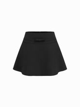 Mid Rise Bowknot A-line Mini Skirt