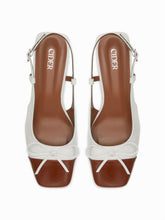 TWO-TONE BOWKNOT SLINGBACK CHUNKY HEELS
