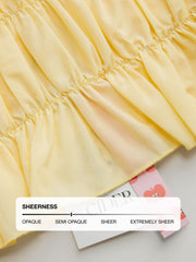Cotton-blend Round Neckline Shirred Tank Top
