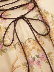 Cotton-blend Floral Lace Up Cami Mini Dress Curve & Plus