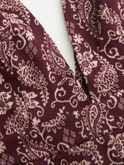 V-neck Jacquard Floral Micro Romper