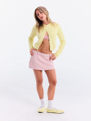 Low Rise Belted Mini Skort