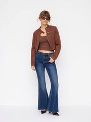 Cider Stretch Denim Low Rise Flared Jeans