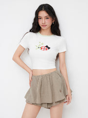 Cider Icon Star Appliques Short Sleeve Tee