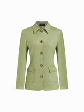 Suede Collar Button Up Pocket Jacket