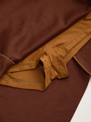 Suede Mid Rise Hanky Hem Mini Skirt With Belt