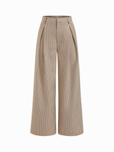 Mid Rise Straight Leg Pleated Trousers