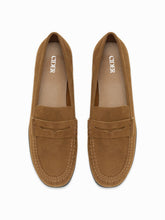 FAUX SUEDE ROUND TOE LOAFERS