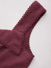 Sweetheart Lace Tie Back Tank Top