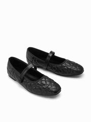 QUILTED MARY JANE FLATS
