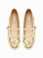 EMBROIDERED MARY JANE FLATS