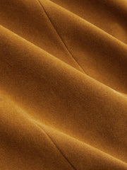Suede Collar Solid Button Jacket