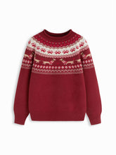 Dachshund Detail Round Neckline Oversized Sweater