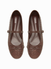 WOVEN BOWKNOT MARY JANE FLATS