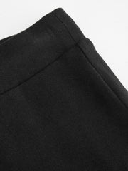 Thermal Cotton-blend Mid Rise Drawstring Flared Trousers