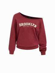 Brooklyn Terry Cotton-blend Boat Neck Sweatshirt