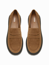 FAUX SUEDE PLATFORM LOAFERS