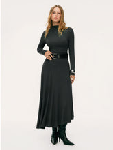 Stand Collar Ruched Ruffle Hem Maxi Dress