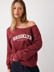 Brooklyn Terry Cotton-blend Boat Neck Sweatshirt
