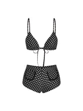 Polka Dot Triangle Shorts Bikini Set