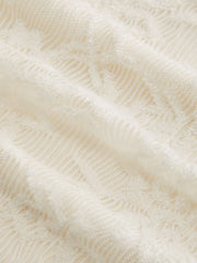 Texture Lace Ruched Mermaid Maxi Skirt