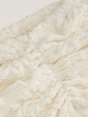 Texture Lace Ruched Mermaid Maxi Skirt