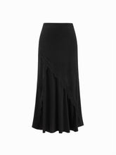 Satin Mid Rise Lace Mermaid Maxi Skirt
