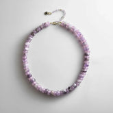 Joyce Semi-Precious Beaded Necklace - Light Amethyst Bead