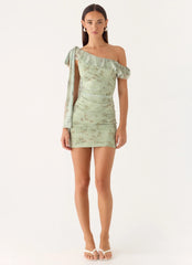 Hidden Gesture Mini Dress Wispy Fern