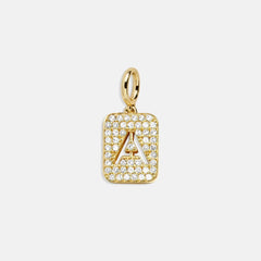 Block Pavé Initial Cluster Charm - A