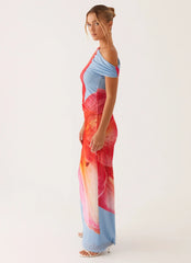 Santa Monica Maxi Dress - Blue Floral