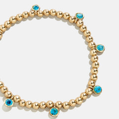 Birthstone Pisa Bracelet - Aquamarine