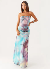 Isle Escape Mesh Maxi Dress Sea Splash
