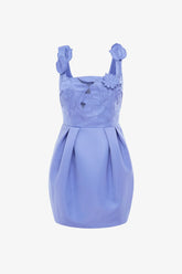 Piper Appliqué Bell Shape Mini Dress - Moonlight