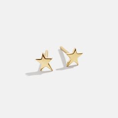 14K Gold Celestial Delicate Stud - Star