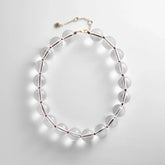 Jane Beaded Necklace - Clear/Brown