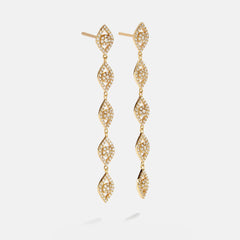 18K Gold Evil Eye Drop Earrings - Evil Eye