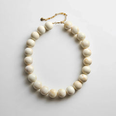 Jane Beaded Necklace - Smoky Ivory Quartz