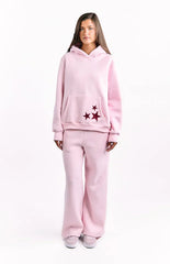 Pink Burgundy Star Hoodie
