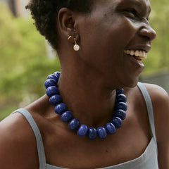 Joan Semi-Precious Necklace - Lapis