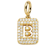 Block Pavé Initial Cluster Charm - B