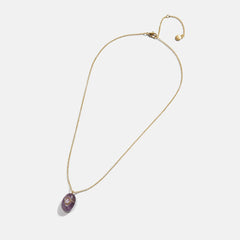 Aura Semi-Precious Pendant Necklace - Citrine