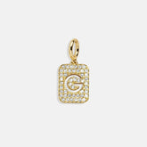 Block Pavé Initial Cluster Charm - G