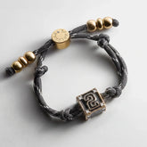 Block Party Varsity Number Custom Bracelet - Onyx Single Digit