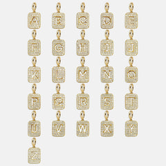 Block Pavé Initial Cluster Charm - N