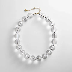 Jane Beaded Necklace - Clear/Black