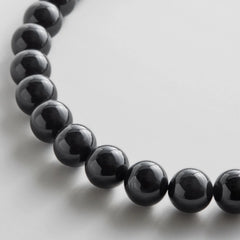 Mini Jane Beaded Necklace - Black Bead