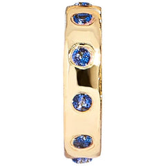 14K Gold Birthstone Charm Beads - Sapphire