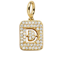 Block Pavé Initial Cluster Charm - D
